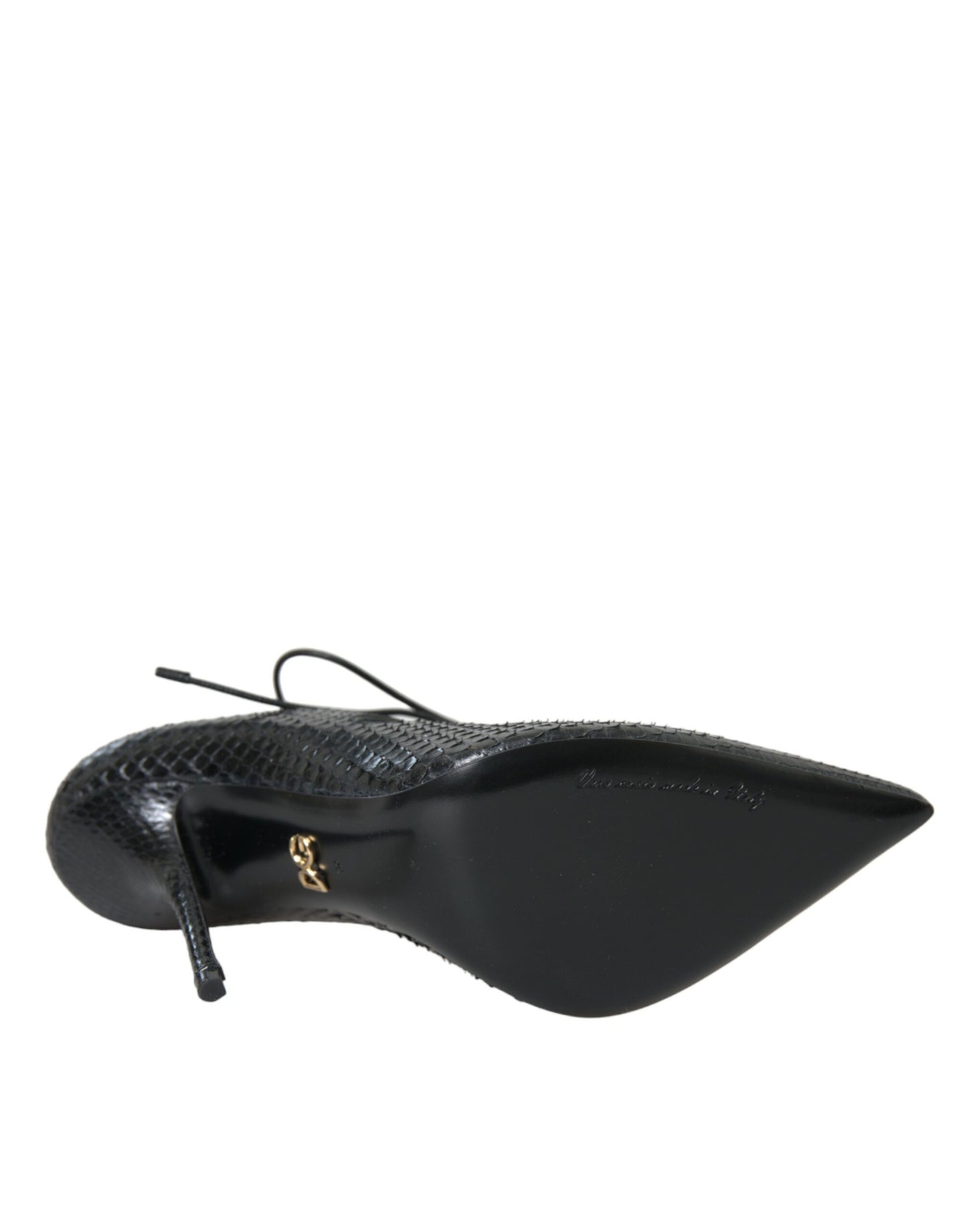 Dolce & Gabbana Black Leather Mary Jane Pumps Shoes