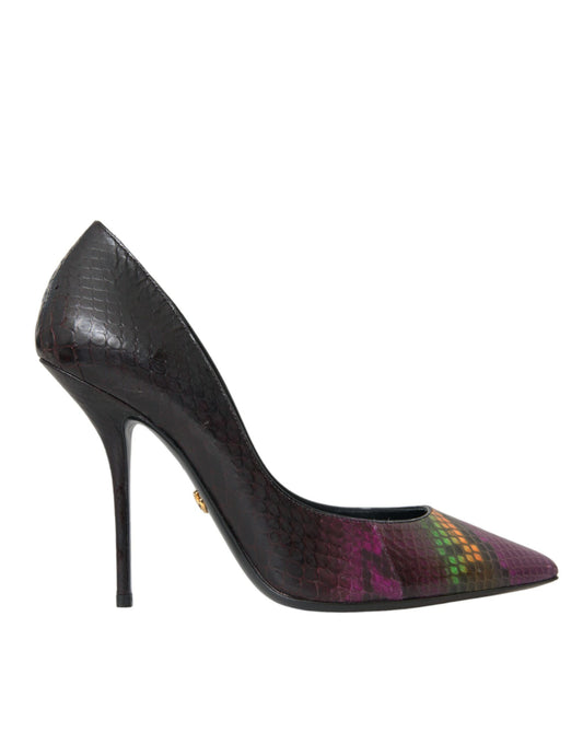 Dolce & Gabbana Multicolor Leather Heels Pumps Shoes