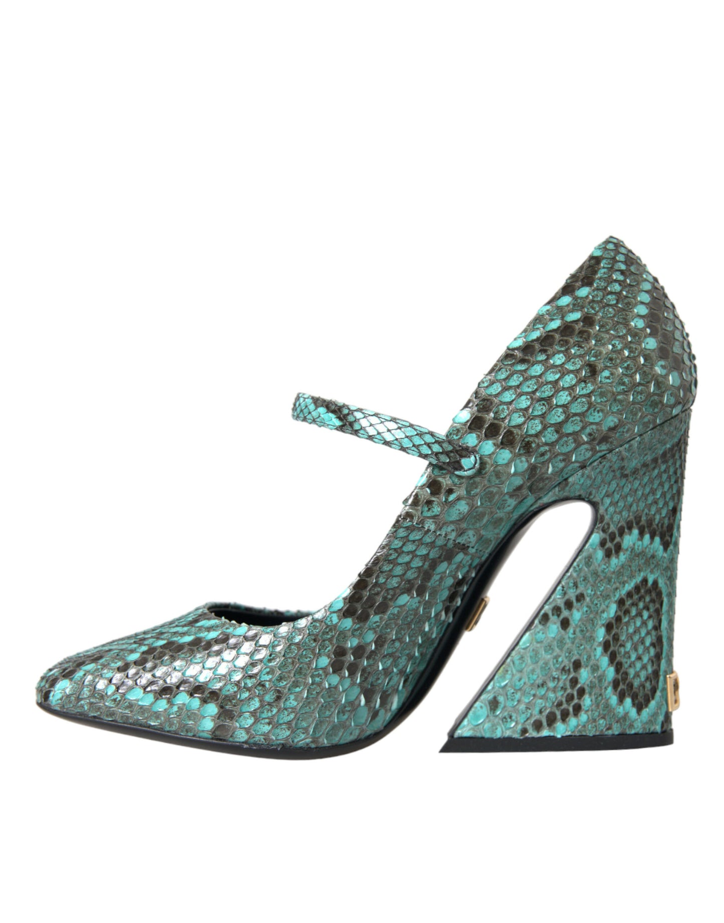 Dolce & Gabbana Aqua Leather Mary Jane Pumps Shoes