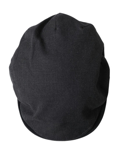 Dolce & Gabbana Gray Cotton Cloth Newsboy Hat Men