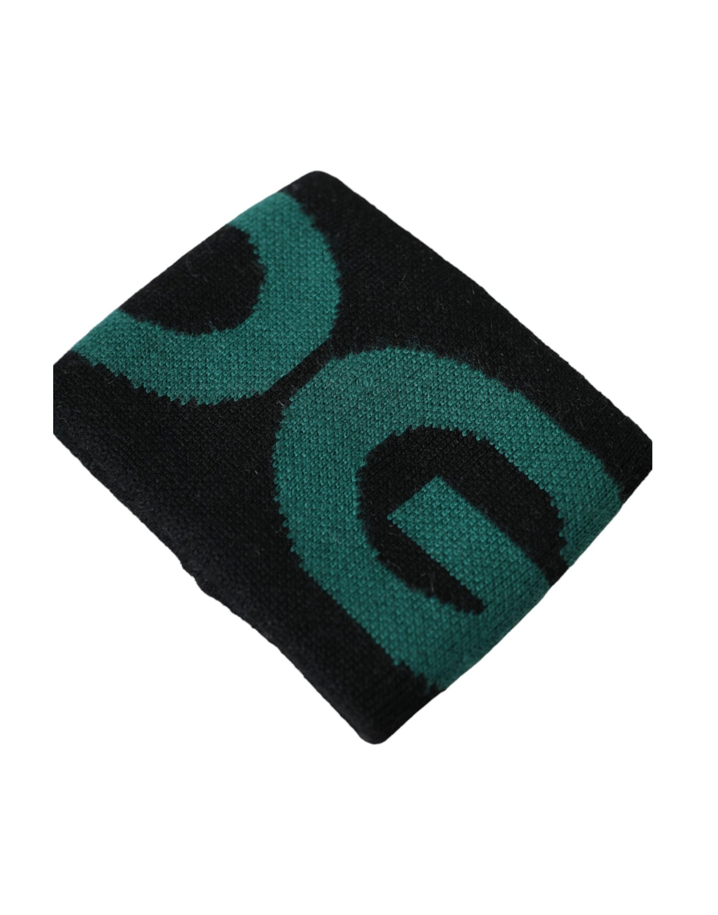 Dolce & Gabbana Black Green Wool Logo #DGMILLENNIALS Wristband