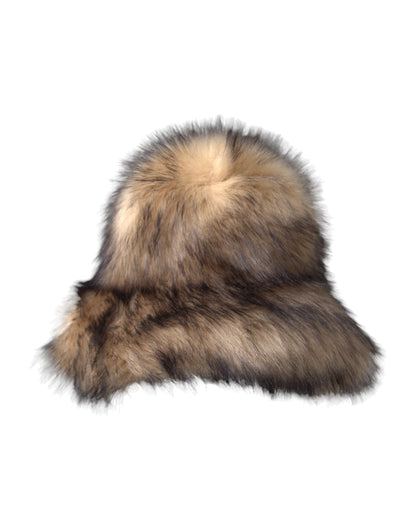 Dolce & Gabbana Brown Faux Fur Modacrylic Fedora Hat