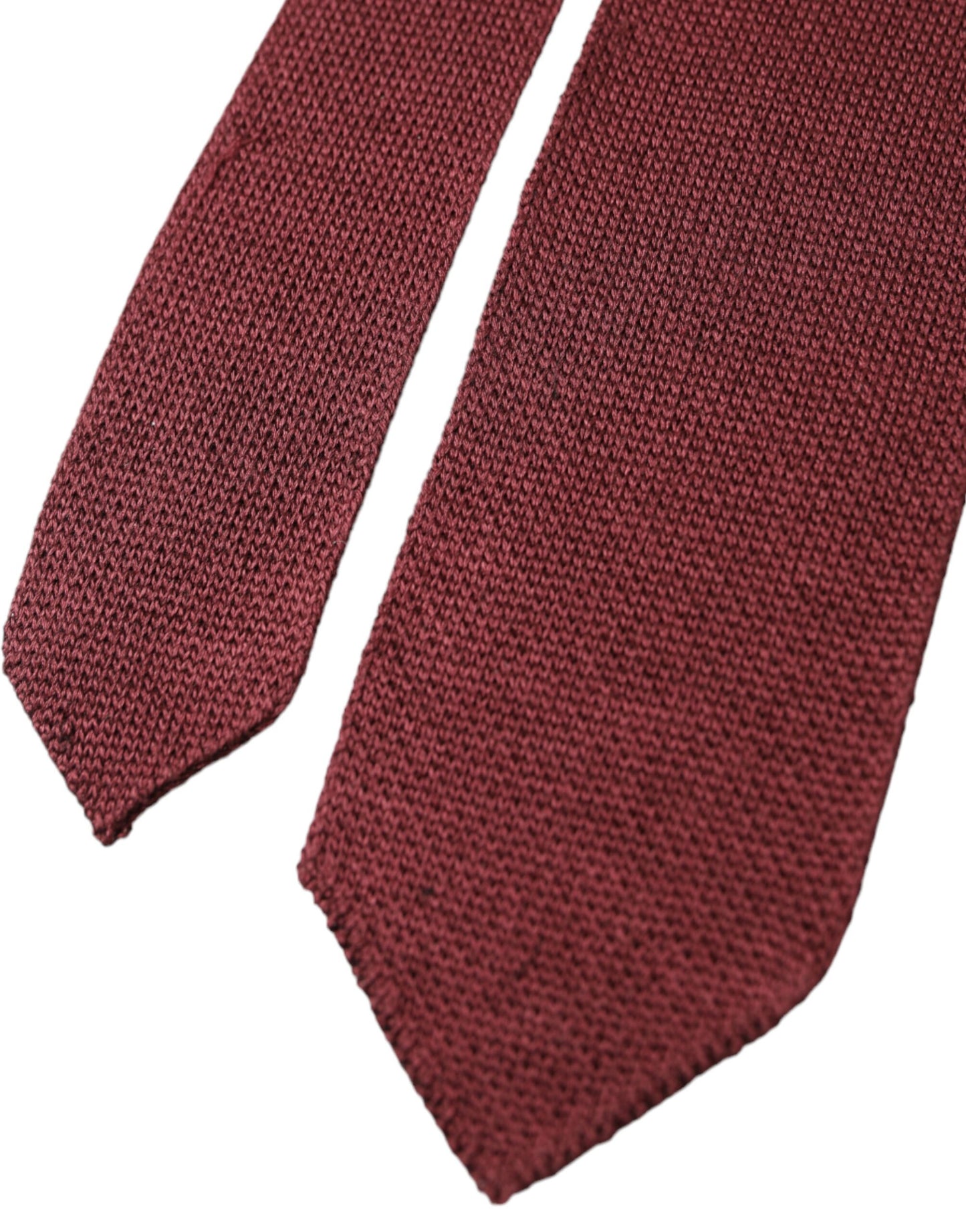 Dolce & Gabbana Bordeaux 100% Silk Patterned Classic Men Tie