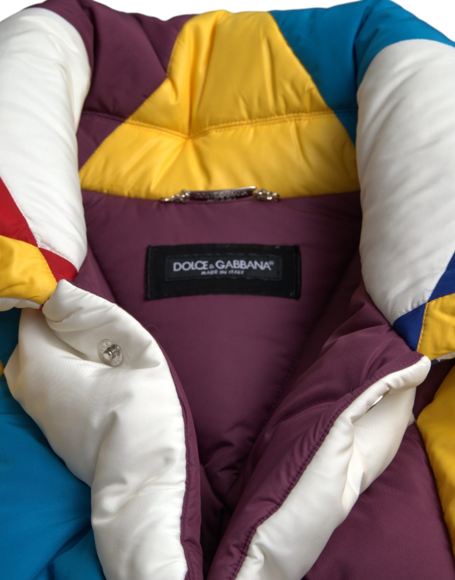 Dolce & Gabbana Multicolor Windbreaker Puffer Jacket Men