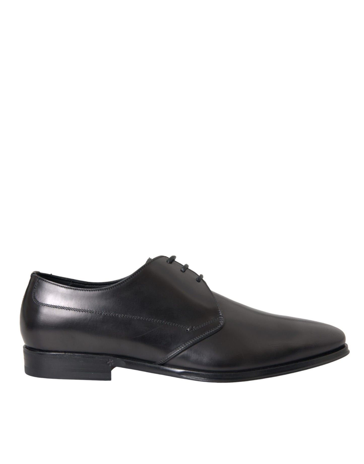 Dolce & Gabbana Black Leather Derby Formal Dress Men Shoes