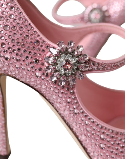 Dolce & Gabbana Pink Strass Crystal Heels Pumps Shoes