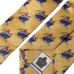 Dolce & Gabbana Yellow Ship Print 100% Silk Adjustable Men Tie