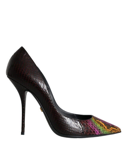 Dolce & Gabbana Multicolor Leather Heels Pumps Shoes