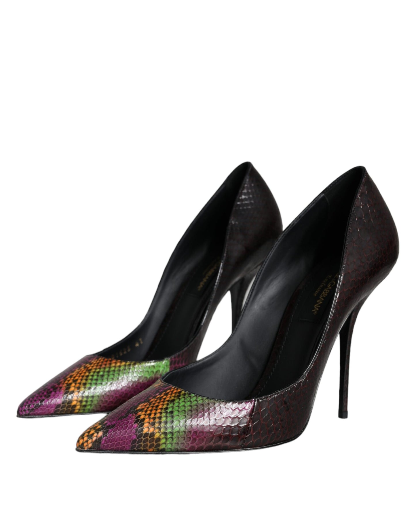 Dolce & Gabbana Multicolo Leather Heels Pumps Shoes