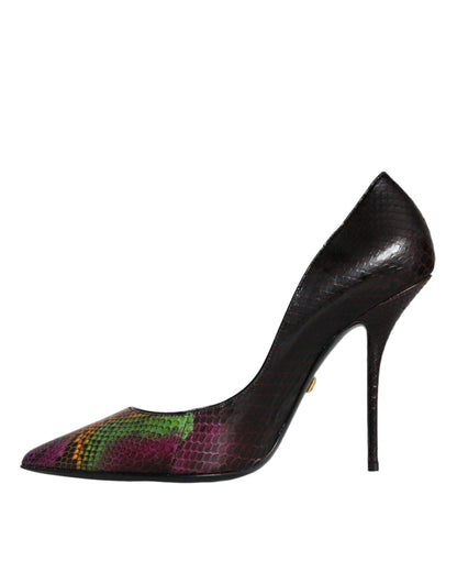 Dolce & Gabbana Multicolo Leather Heels Pumps Shoes