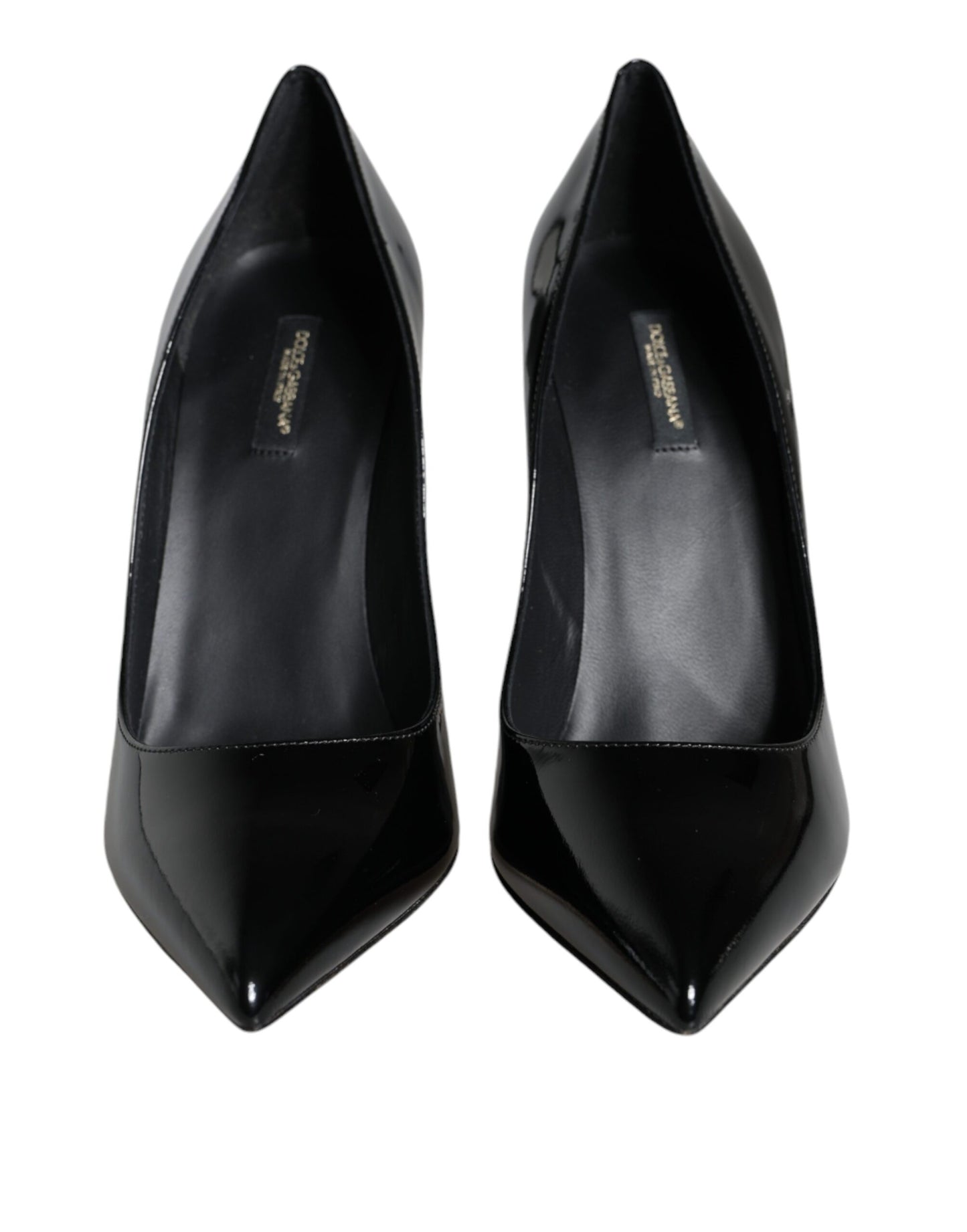 Dolce & Gabbana Black Patent Leather Bellucci Pumps Heels Shoes