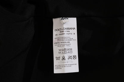 Dolce & Gabbana Elegant Brown Raccoon Fur Knee-Length Coat