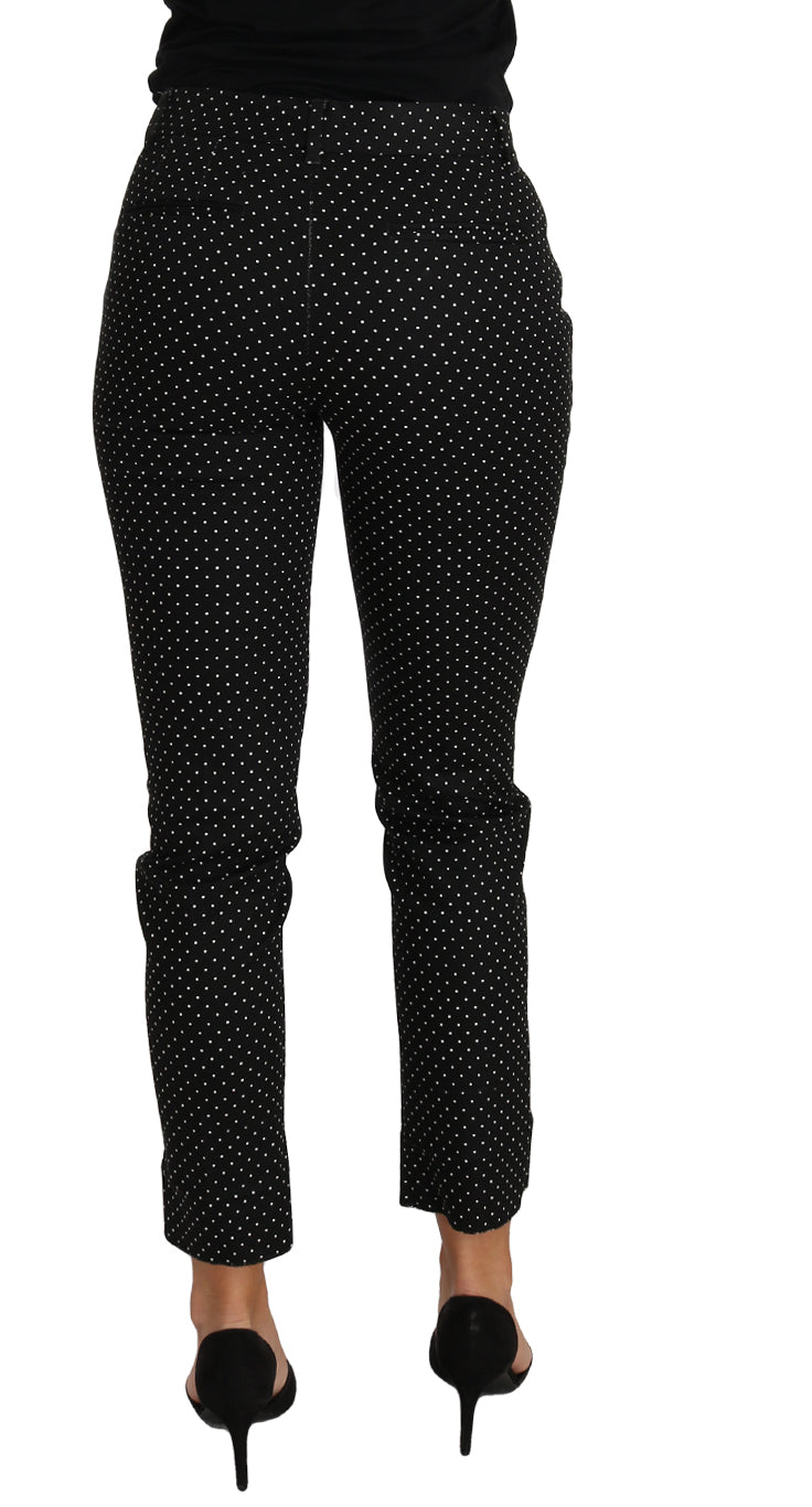 Dolce & Gabbana Elegant Polka Dot Cropped Trousers